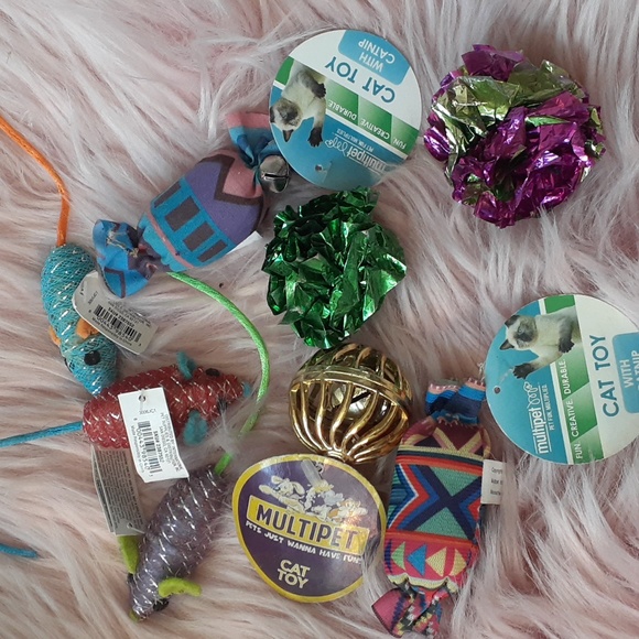 New Listing!! Brand New ASSORTED BRANDS CAT TOYS Value Pak-8 CT. - Picture 2 of 2